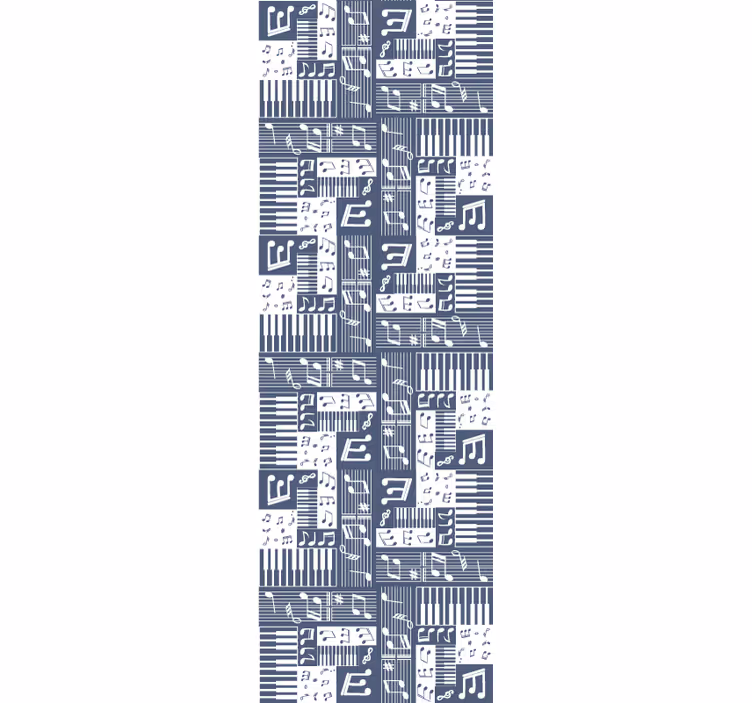 Store enrouleur chambre ado piano musical - TenStickers