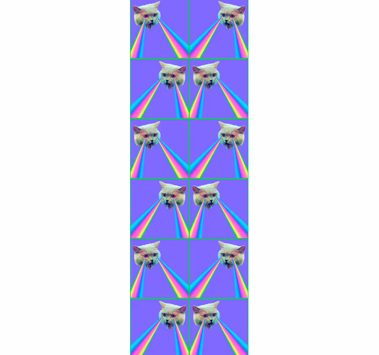 Store enrouleur chambre ado chat laser vaporwave - TenStickers