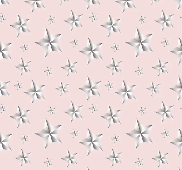Store enrouleur chambre ado étoiles blanches fond rose - TenStickers