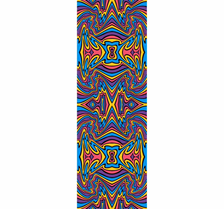 Store enrouleur chambre ado couleurs vives lignes funky - TenStickers