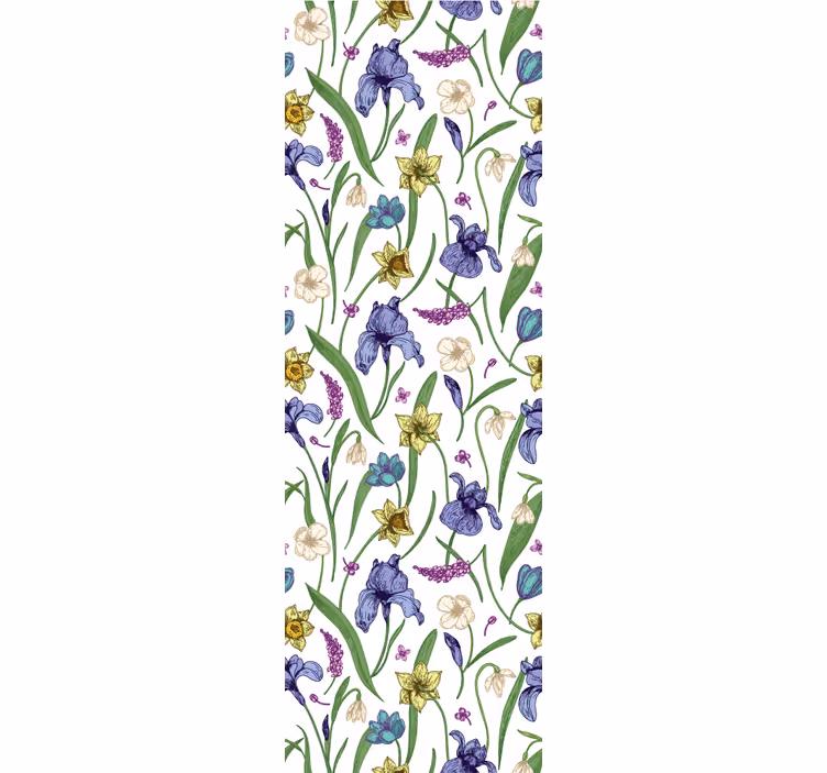 Store enrouleur chambre ado design floral - TenStickers