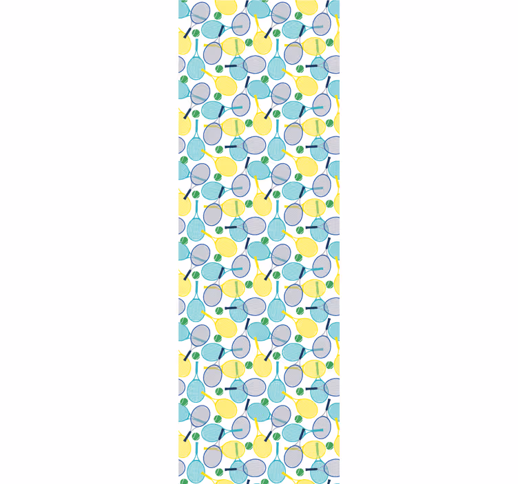 Store enrouleur chambre ado motifs de raquettes colorées - TenStickers