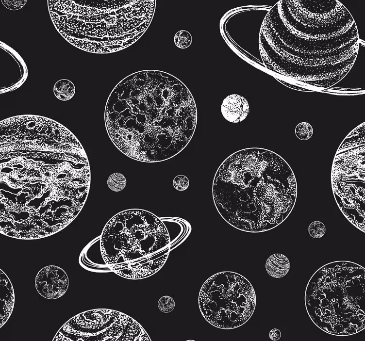 Store enrouleur chambre ado espace noir et blanc - TenStickers