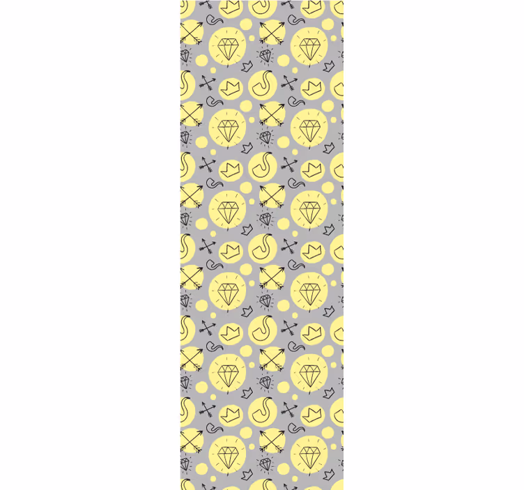 Store enrouleur chambre ado graffiti diamants et couronnes - TenStickers