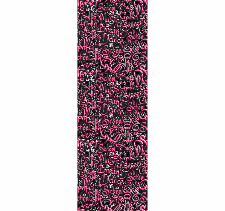 Store enrouleur chambre ado graffiti rose et noir - TenStickers