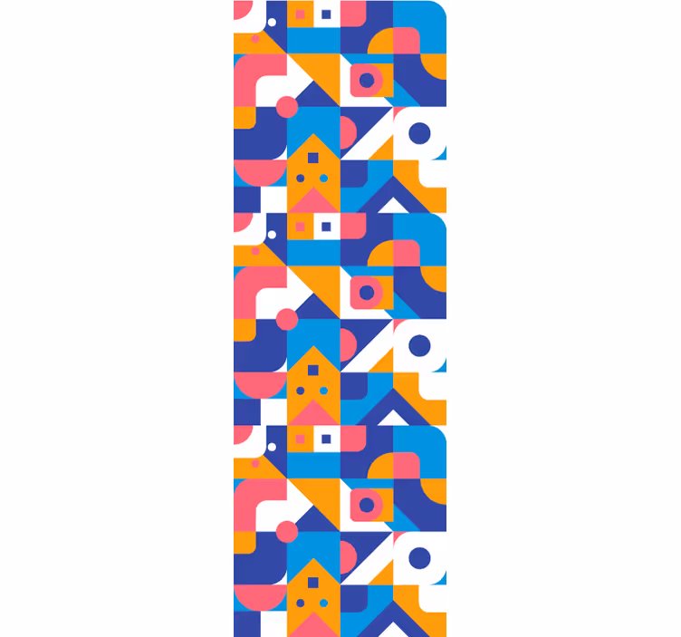 Store enrouleur chambre ado mosaïque géométrique colorée - TenStickers