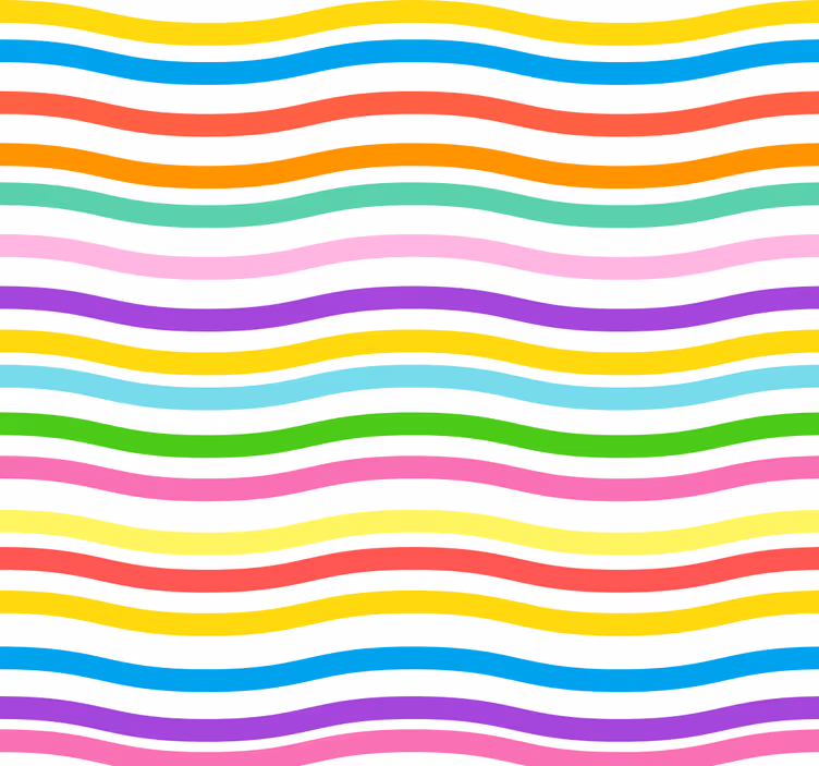 Store enrouleur chambre ado motif rayures arc-en-ciel - TenStickers