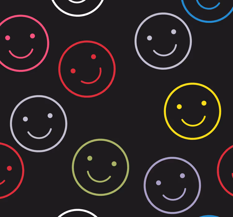 Store enrouleur chambre ado visages souriants colorés - TenStickers