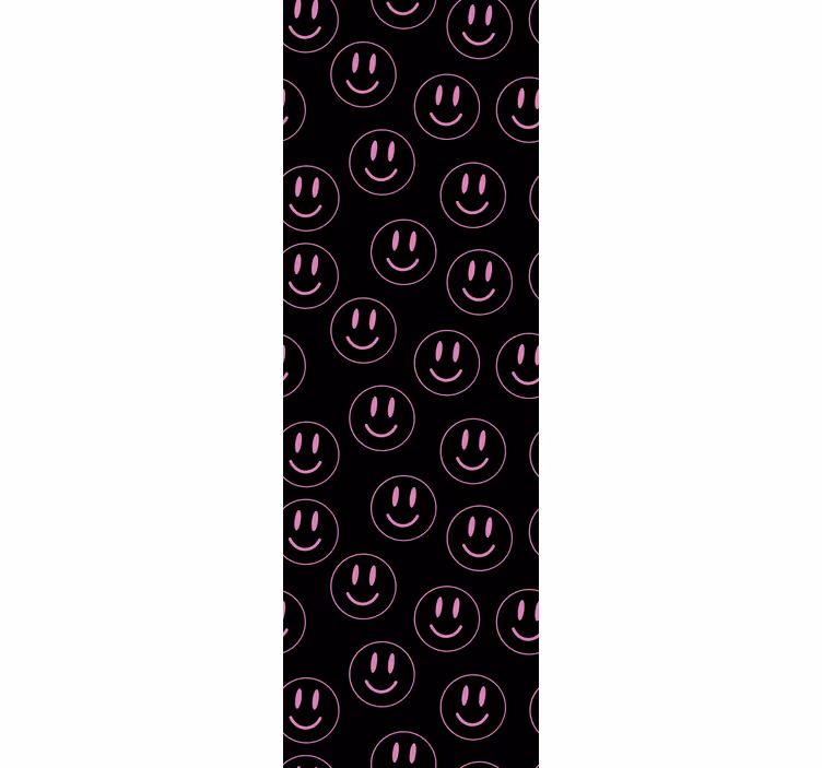 Store enrouleur chambre ado visages souriants violets - TenStickers