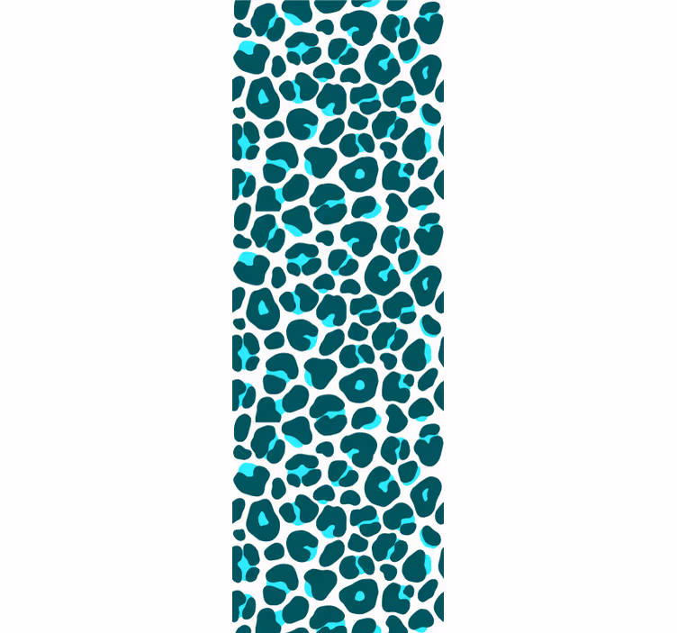 Store enrouleur chambre ado motif léopard néon bleu et noir - TenStickers