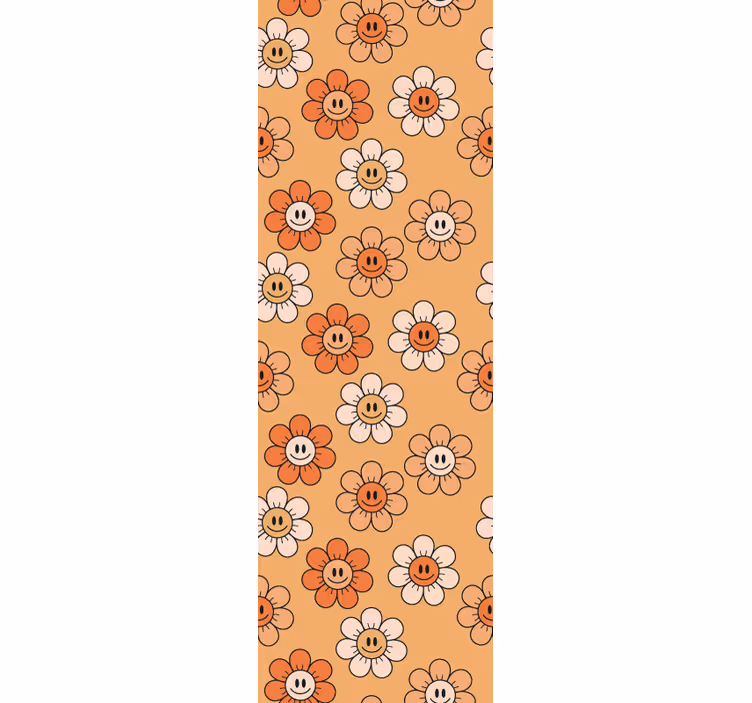 Store enrouleur chambre ado visages souriants orange - TenStickers