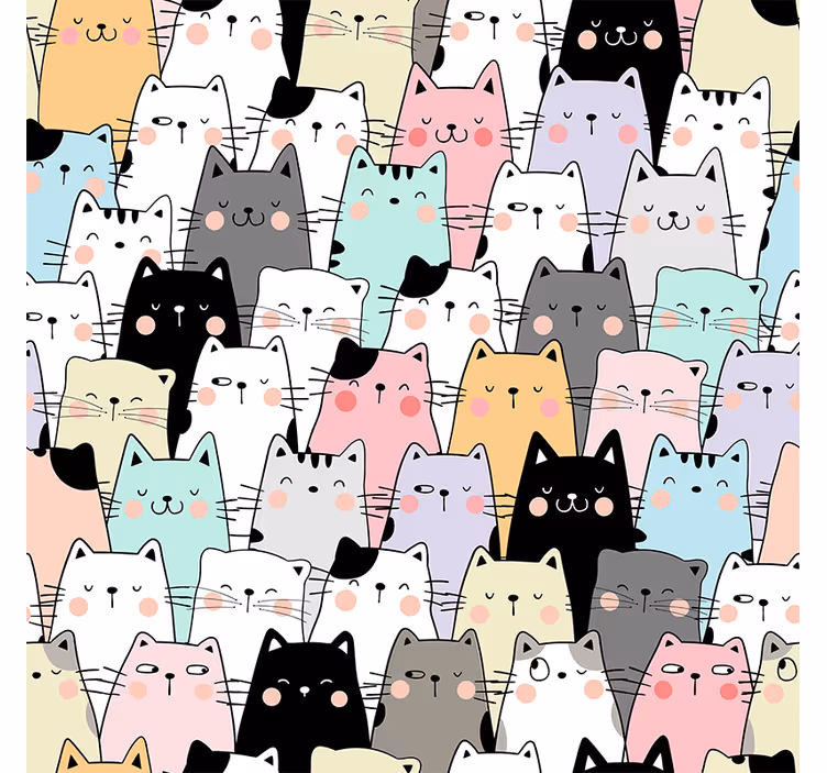 Store enrouleur chambre ado chats - TenStickers