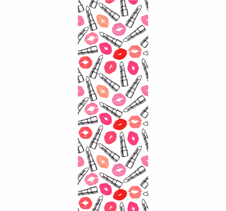 Store enrouleur moderne rouge à lèvres et lèvres - TenStickers