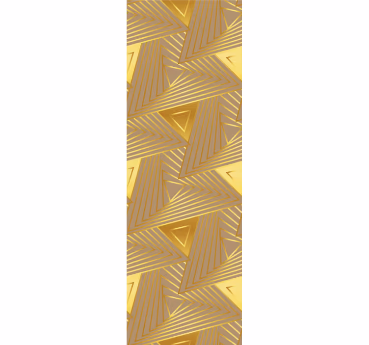Store enrouleur moderne motif géométrique doré éclectique - TenStickers