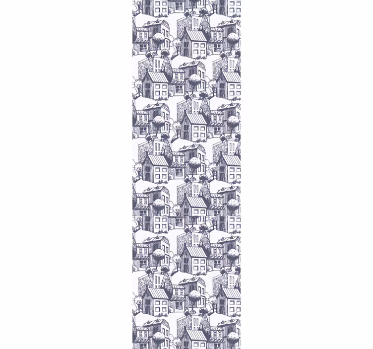 Store enrouleur moderne motif vintage ville - TenStickers