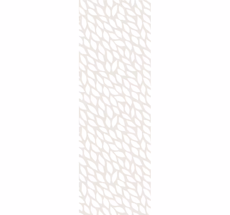 Store enrouleur moderne feuilles blanches sur gris - TenStickers