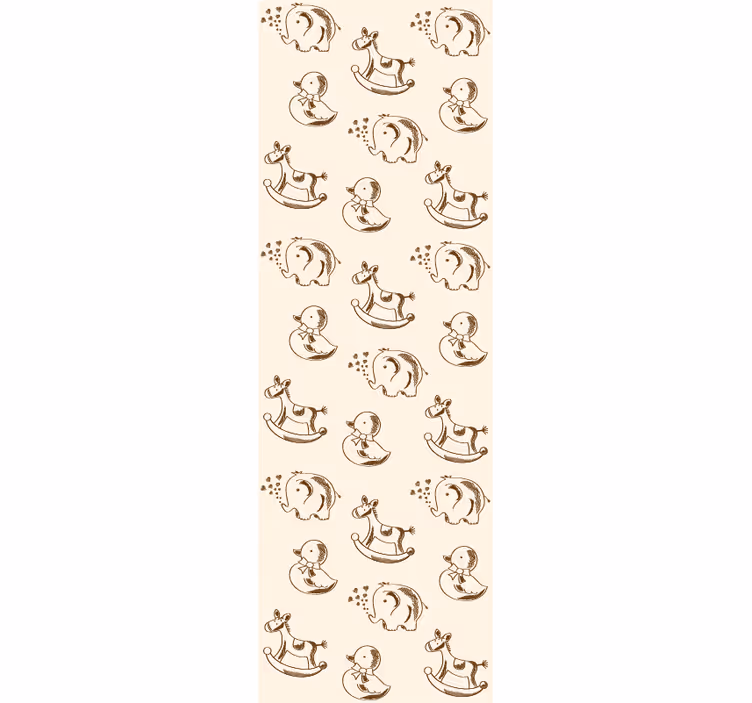 Store enrouleur moderne éléphant, canard et cheval - TenStickers