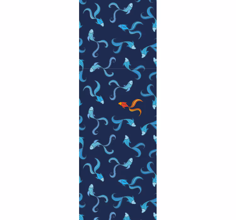 Store enrouleur moderne poisson orange unique - TenStickers