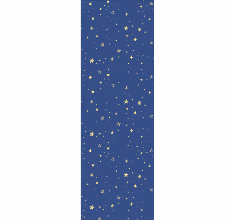 Store enrouleur moderne étoiles dorées sur fond bleu - TenStickers