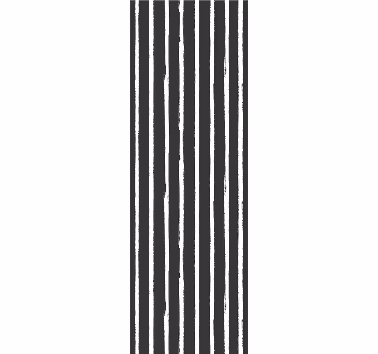 Store enrouleur noir motif moderne lignes blanches et noires - TenStickers