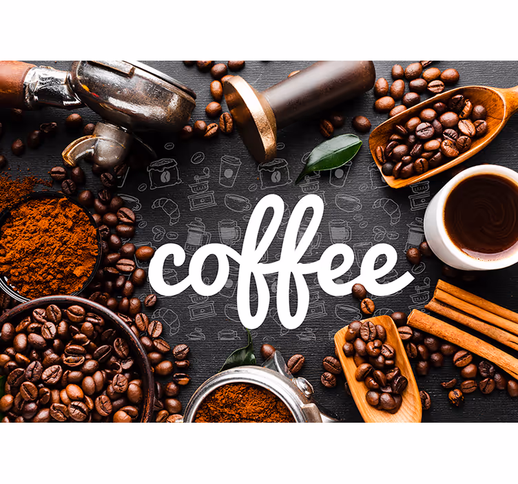 Store enrouleur cuisine ingrédients et ustensiles café - TenStickers