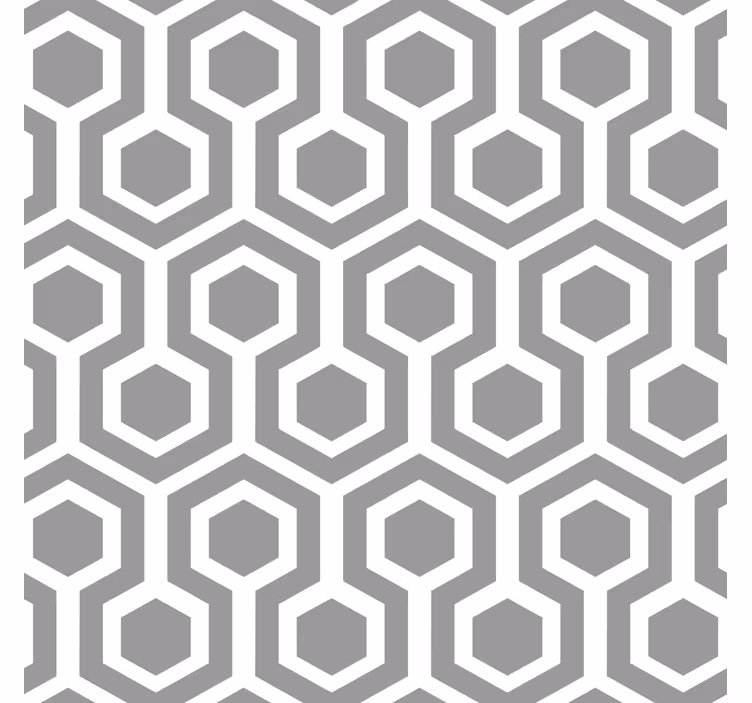Store enrouleur gris motif hexagonal gris - TenStickers