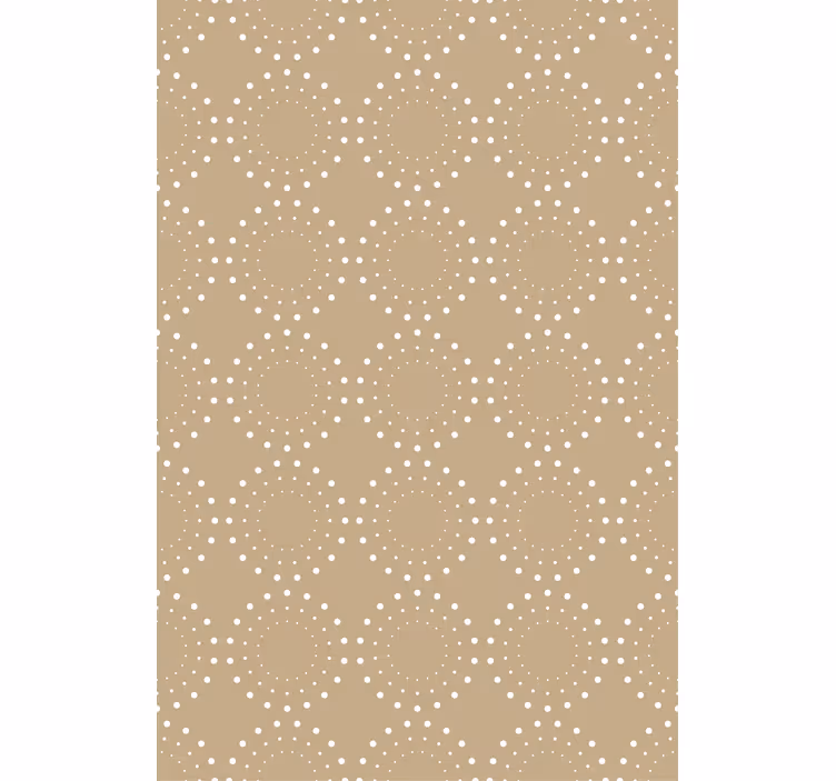 Store enrouleur beige fond beige clair à cercles blancs - TenStickers