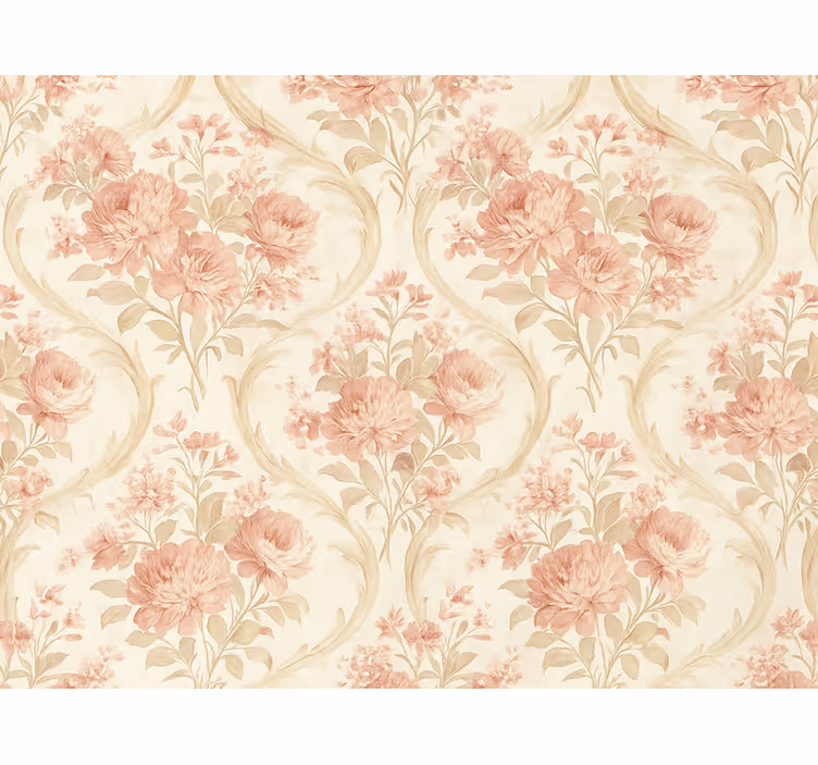 Store enrouleur rose design floral vintage délavé - TenStickers