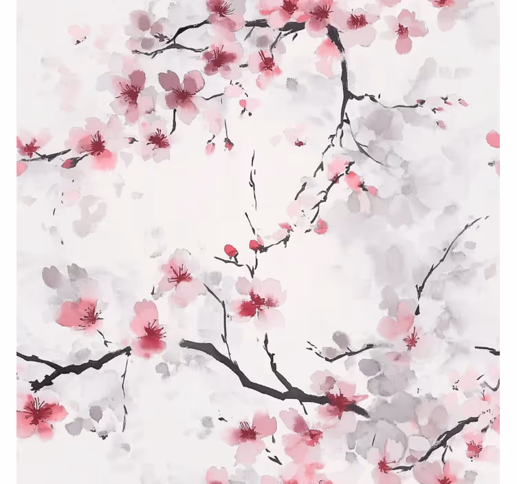 Store enrouleur rose fleurs de cerisier - TenStickers
