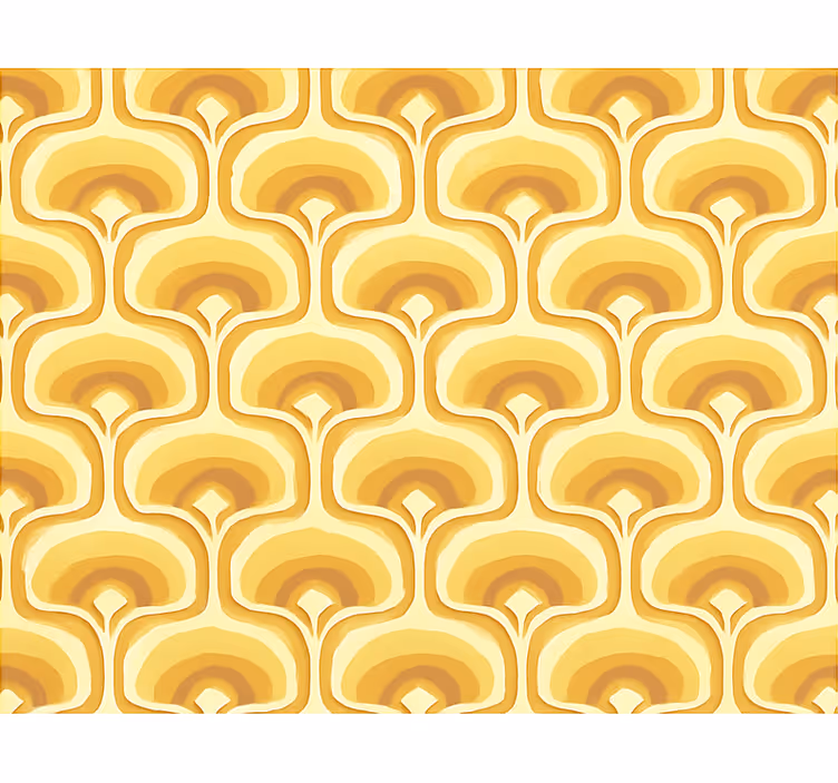 Store enrouleur jaune motif rétro jaune - TenStickers