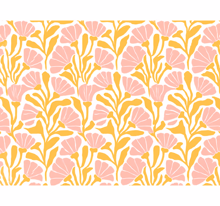 Store enrouleur jaune motif floral coloré moderne - TenStickers