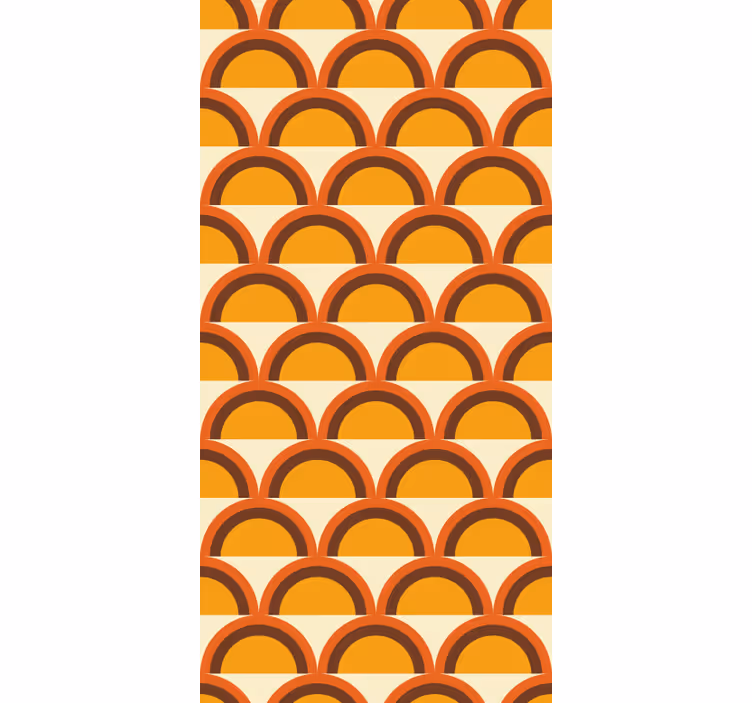 Store enrouleur jaune arches rétro coucher de soleil 70's - TenStickers