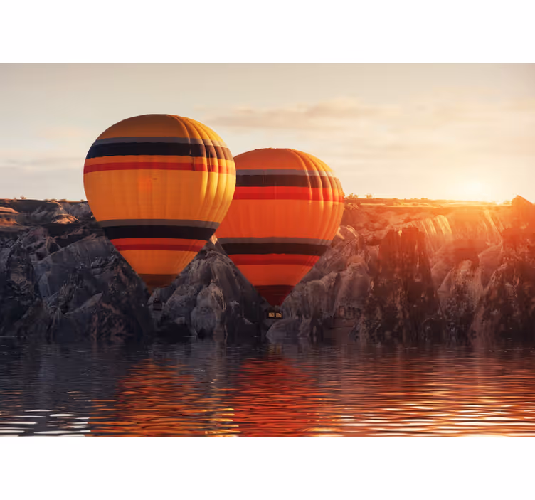 Store enrouleur cuisine ballons d'air au lac - TenStickers