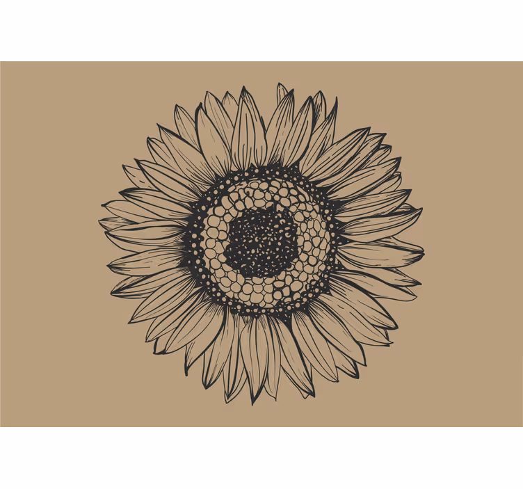 Store enrouleur cuisine tournesols beiges - TenStickers