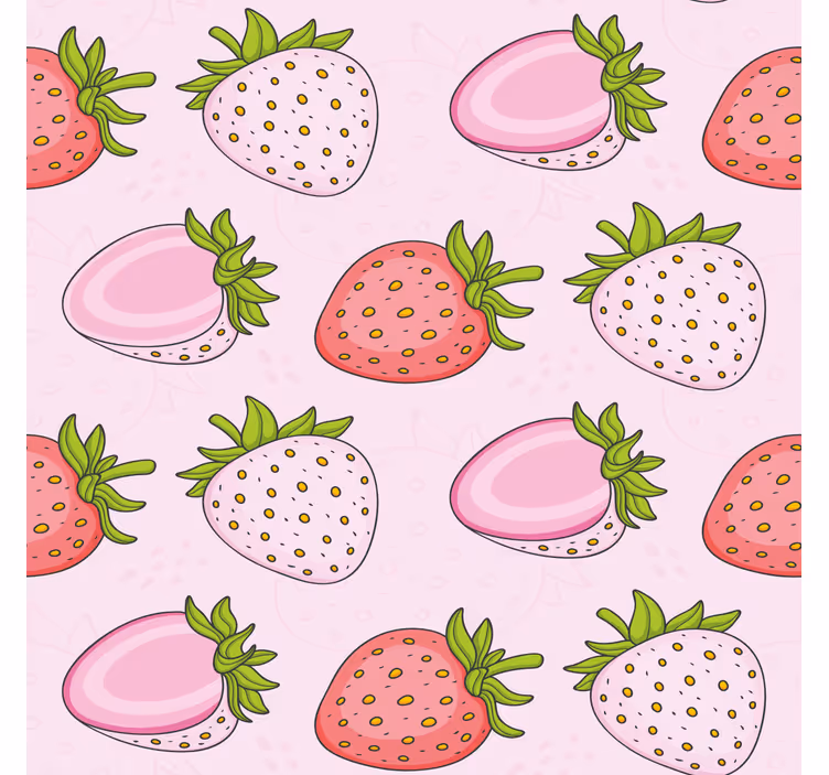 Store enrouleur cuisine fraises roses et rouges sans fin - TenStickers