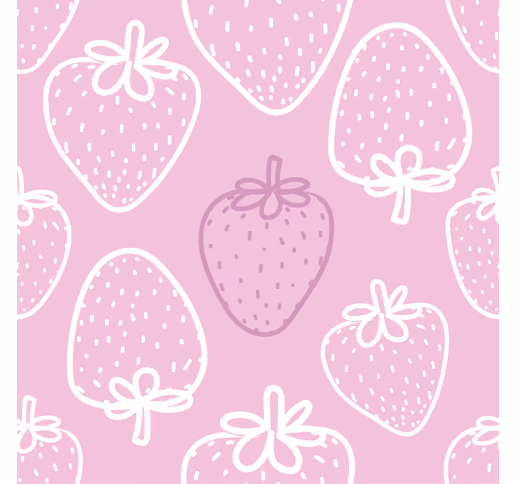 Store enrouleur cuisine motif fraises roses sans fin - TenStickers