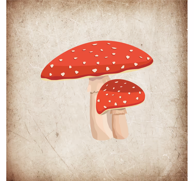 Store enrouleur cuisine illustration de champignon amanite - TenStickers