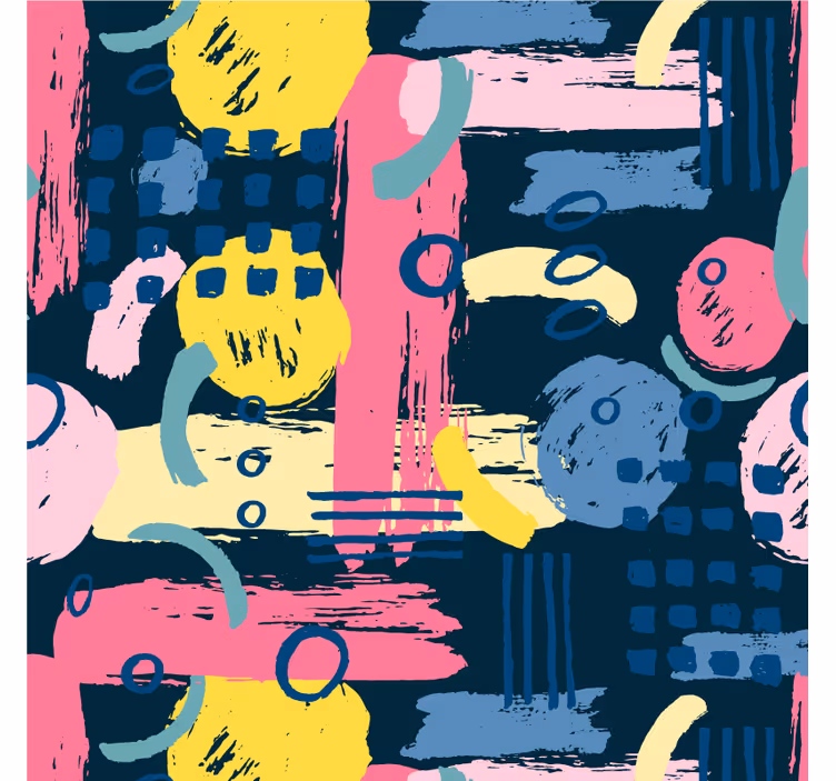Store enrouleur salon motifs abstraits colorés - TenStickers