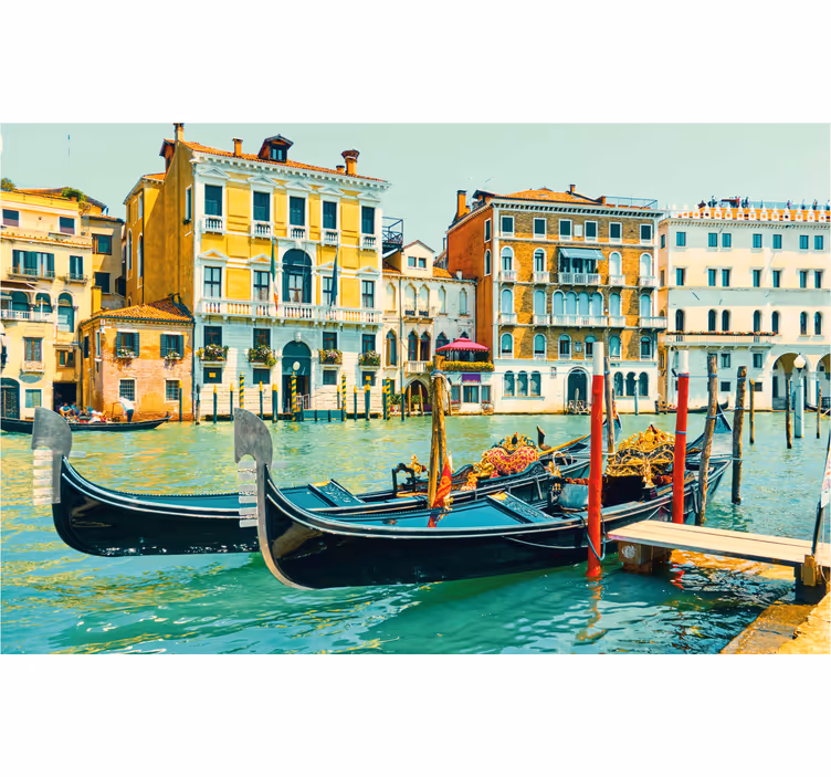 Store enrouleur salon canaux de venise aquarella - TenStickers