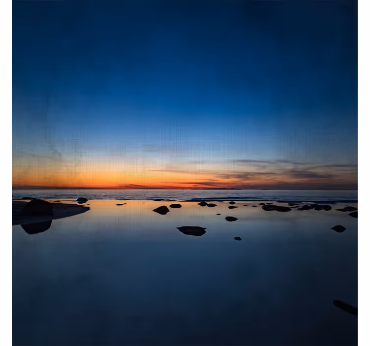 Store enrouleur salon coucher de soleil nordique - TenStickers