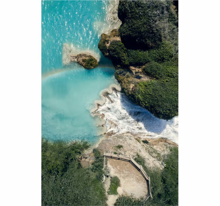 Store enrouleur salon connexion lac et mer - TenStickers