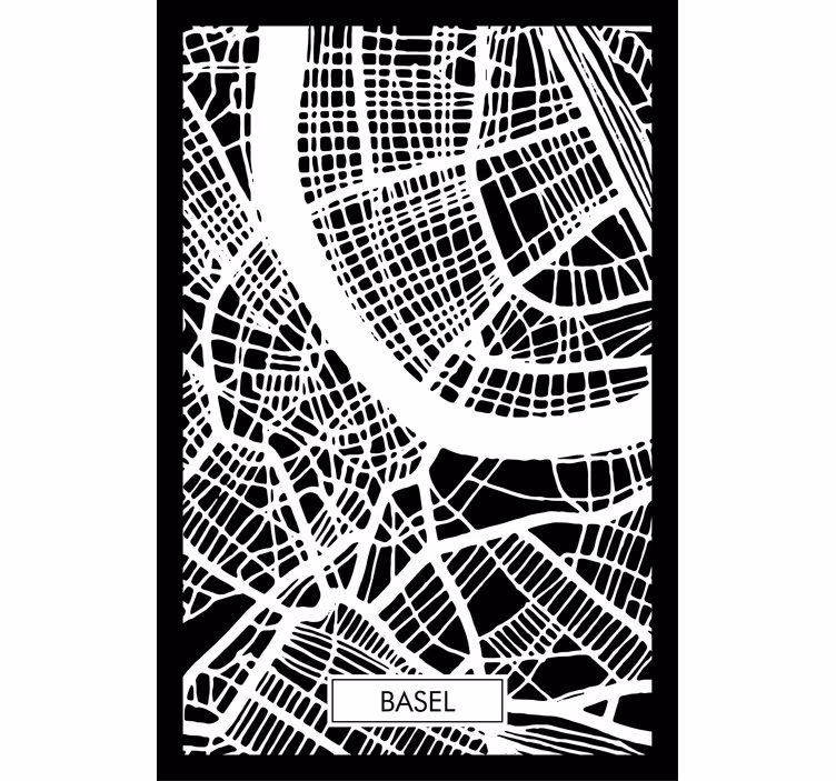 Store enrouleur salon carte topographique de bâle - TenStickers