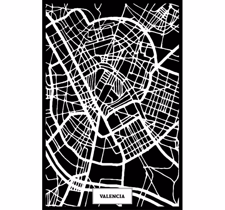Store enrouleur salon carte topographique valencia - TenStickers