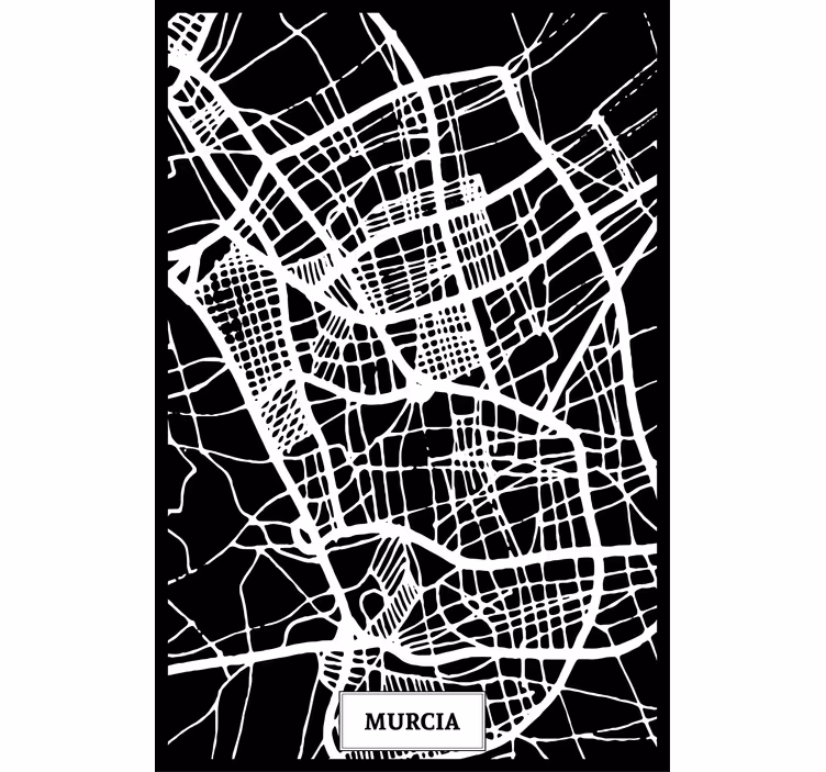 Store enrouleur salon carte topographique murcia - TenStickers