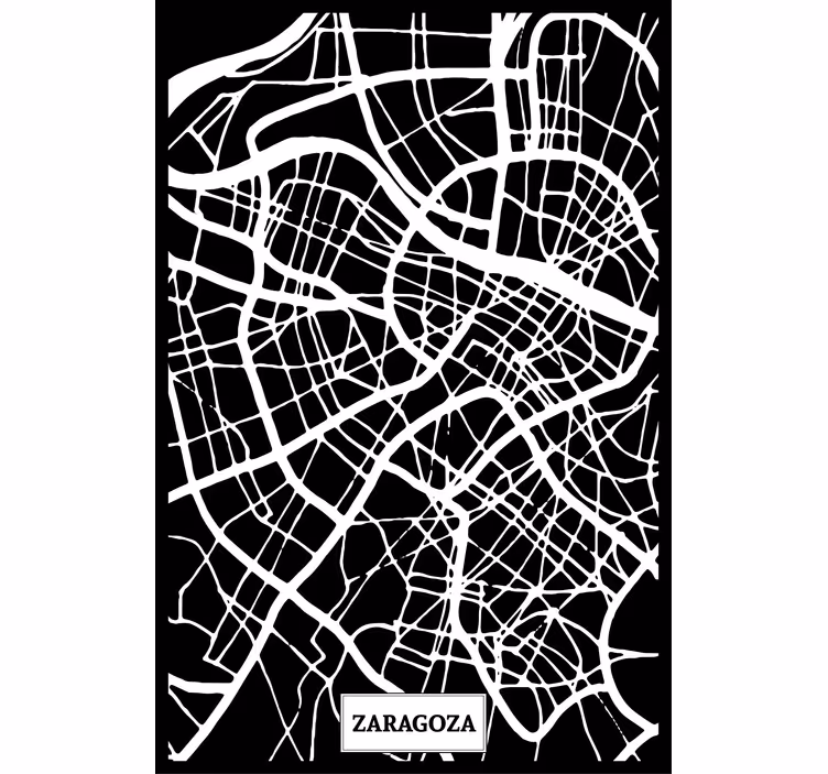 Store enrouleur salon carte topographique zaragoza - TenStickers