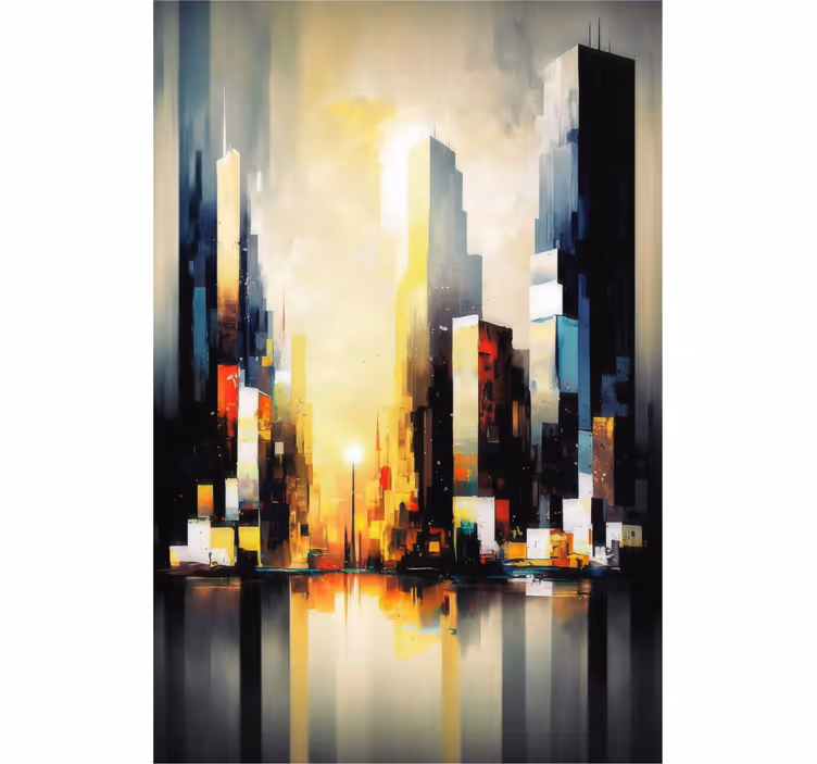 Store enrouleur salon art urbain abstrait moderne - TenStickers
