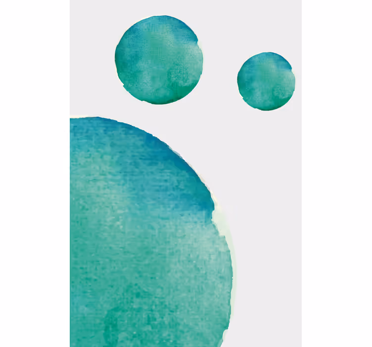 Store enrouleur salon aquarelle abstraite aquamarine - TenStickers