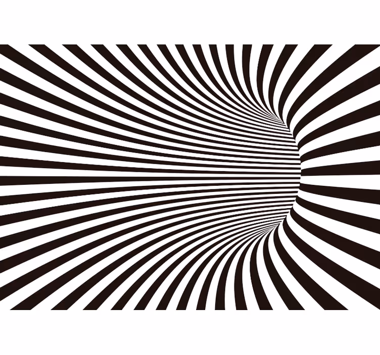 Store enrouleur noir tunnel courbé 3d - TenStickers