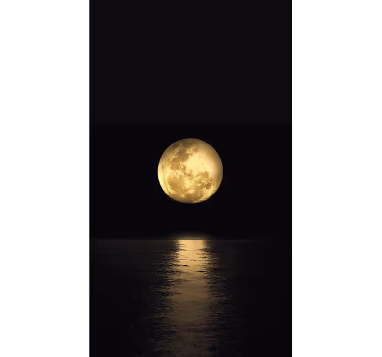 Store enrouleur noir lumière dorée de lune - TenStickers
