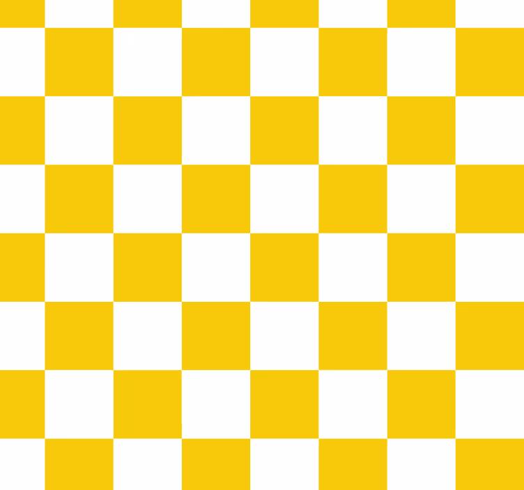 Store enrouleur jaune à motif damier - TenStickers